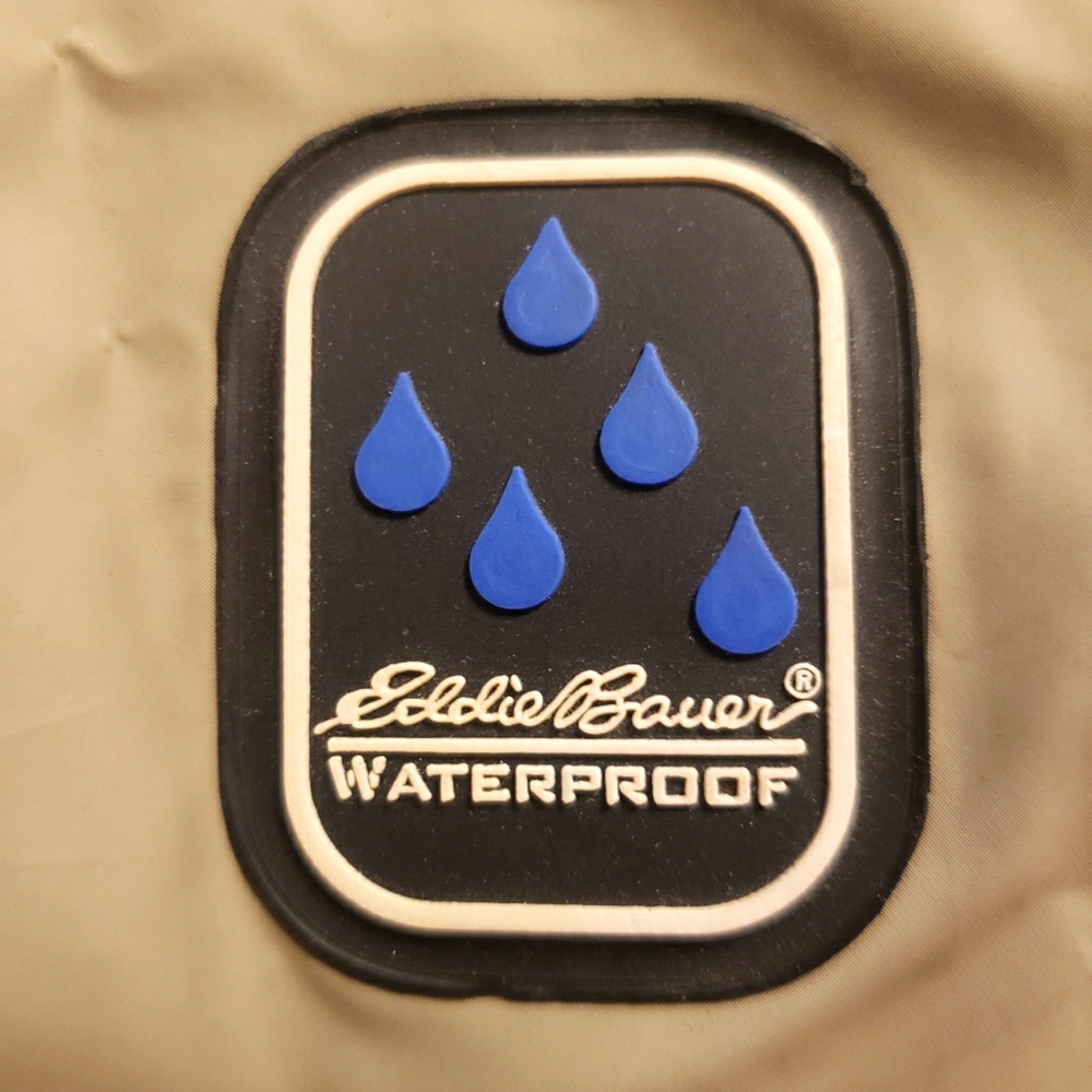 Eddie Bauer Beige Waterproof Pants with Blue Accents